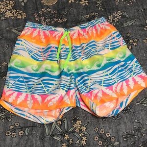 Chubbies 5” Neon Wave Geometric Drawstring Swim Trunk Shorts Men’s Size XL